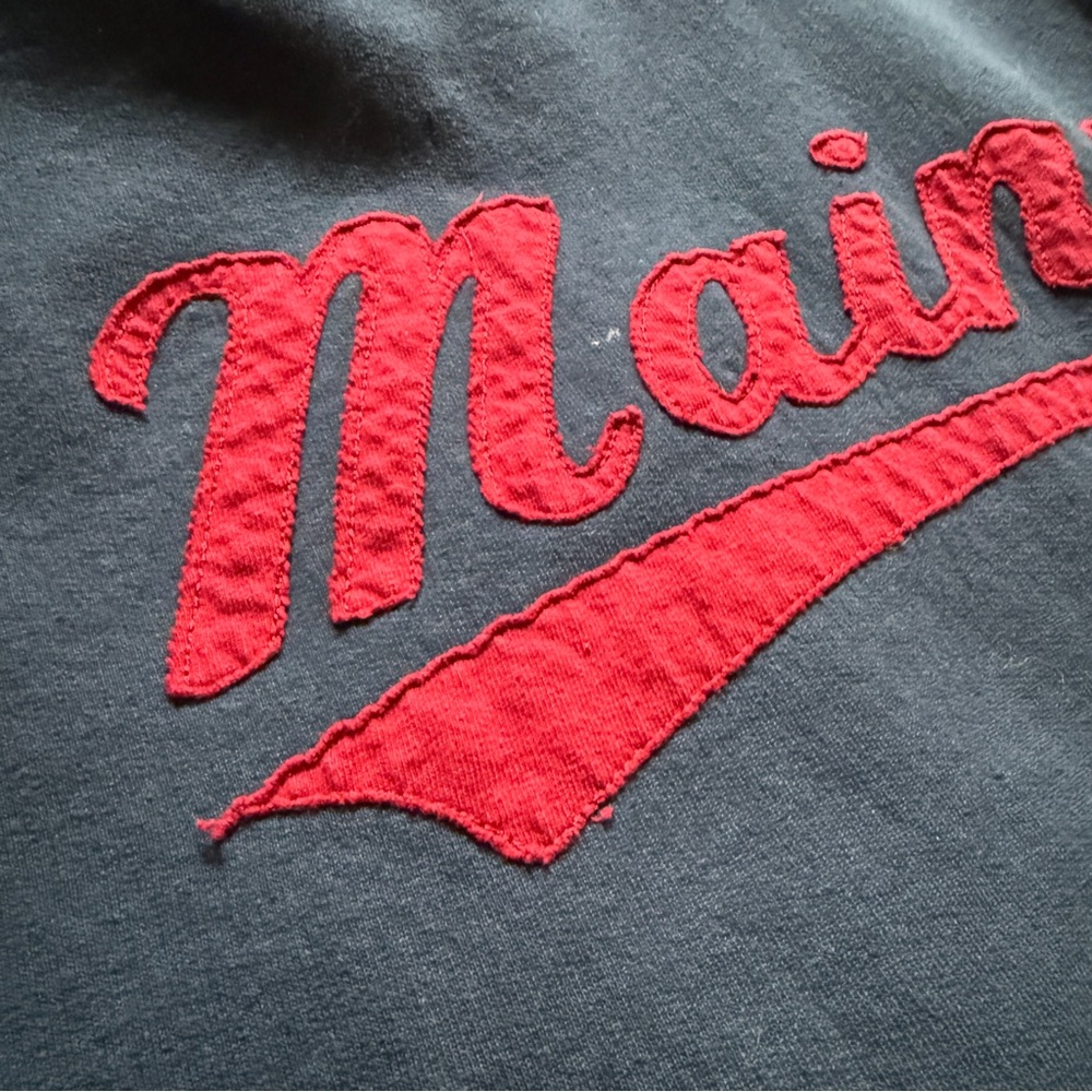 Navy Blue Hoodie with Maine appliqué - Picture 2 of 5